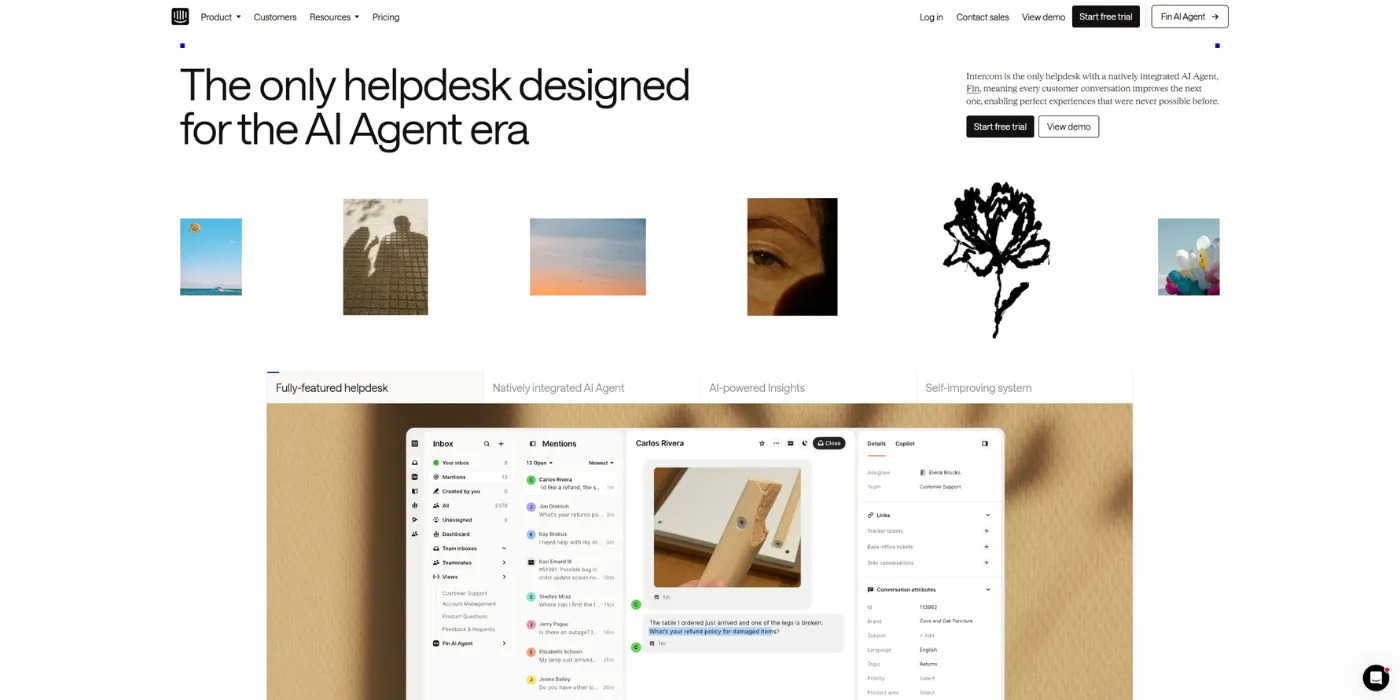 Fin AI Agent + Intercom Advanced 1 Year