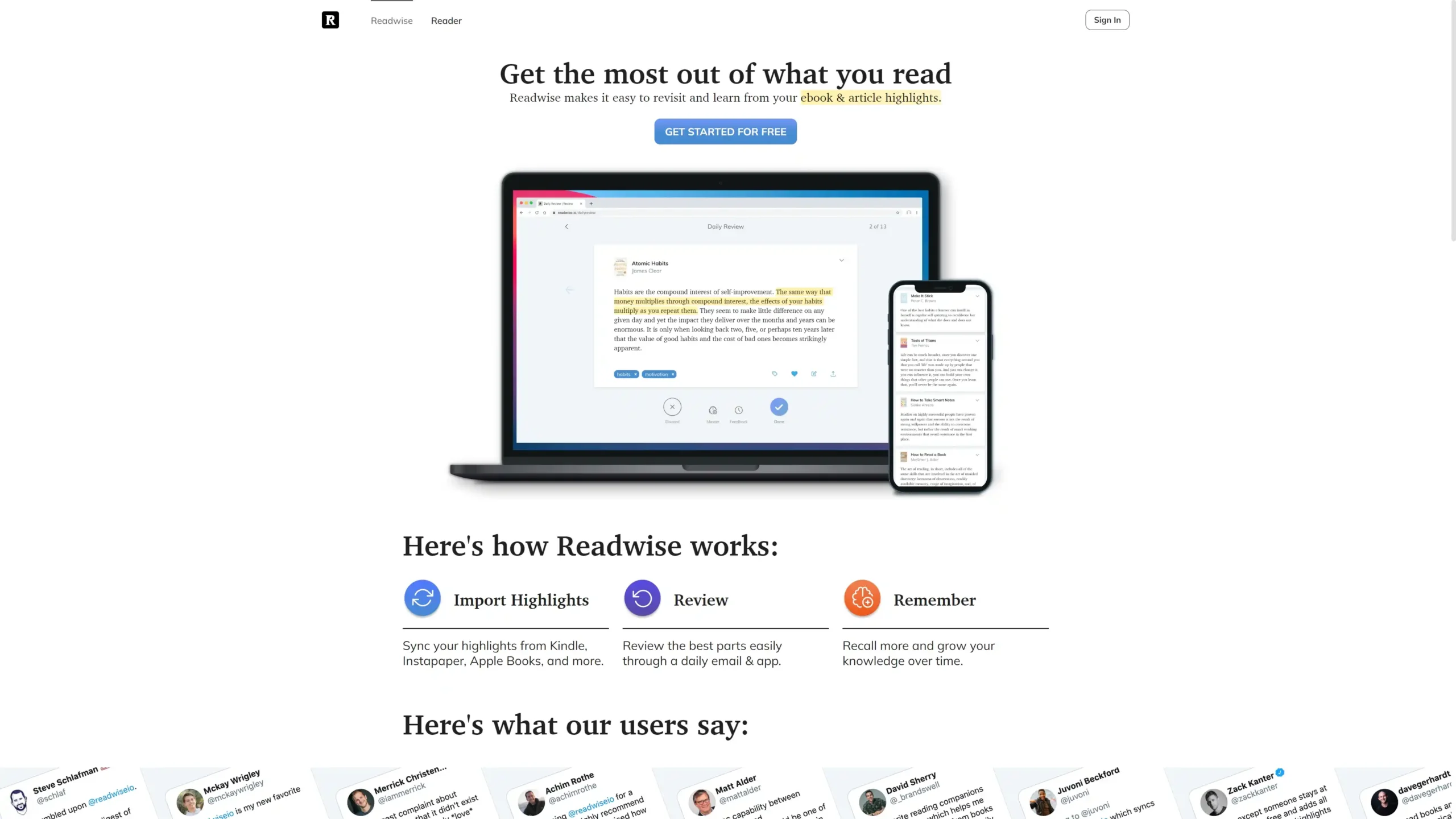 Readwise 1 Year